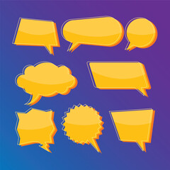 speech bubble pack in various shape