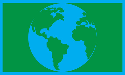 world map on green for world earth day, enviromental day.