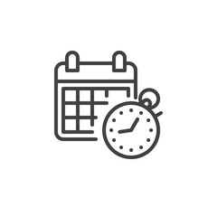 Time Management line icon