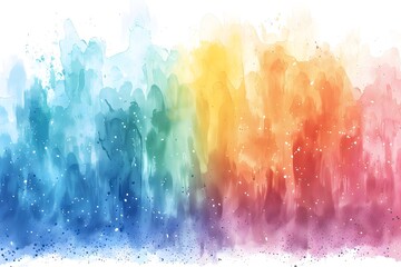 a rainbow watercolor painted background for Pride month - obrazy, fototapety, plakaty