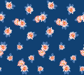 Japanese Blooming Vector Seamless Pattern
