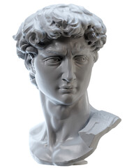 3d rendering - David's head, a sculpture made by Michelangelo