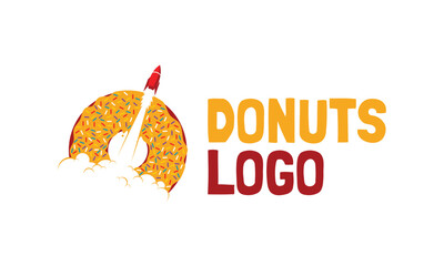 vector flat design donuts logo template