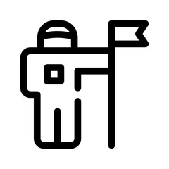 astronaut line icon