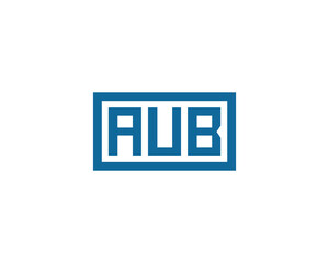 AUB logo design vector template