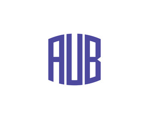 AUB logo design vector template