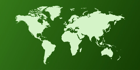 Vector of world map, eco green