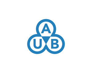AUB logo design vector template
