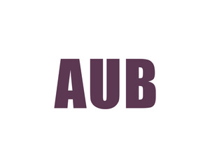 AUB logo design vector template