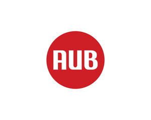 AUB logo design vector template