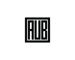 AUB logo design vector template