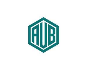 AUB logo design vector template