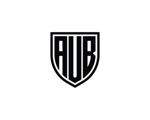 AUB logo design vector template