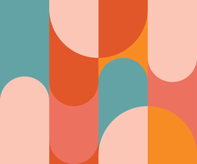 Geometry minimalistic artwork poster with simple shape and figure. Abstract vector pattern design in Scandinavian style for web banner, business presentation, branding package, fabric print, wallpaper