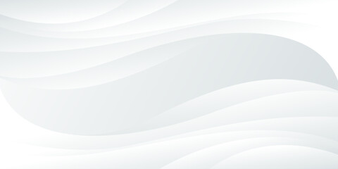Abstract gray and white curve background, white modern wallpaper with wave shapes. Suitable for web design, pages, templates, banners, and others