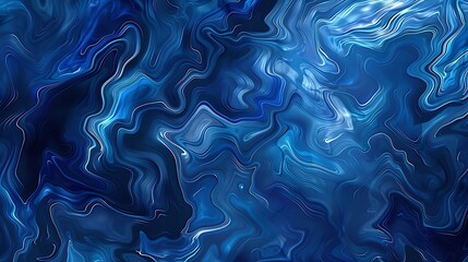 Blue-toned abstract pattern with fluid wavy lines simulating water movement