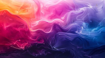 an abstract, wavy design blending vibrant colors ranging from warm reds and oranges to cool blues and purples, reminiscent of a colorful landscape or heat map.