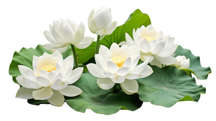 Naklejka na ściany i meble Lotus blossoms isolated on a transparent background.