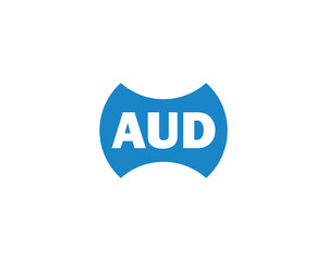AUD logo design vector template