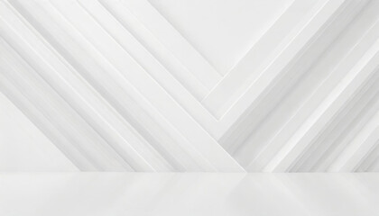 Obraz premium Abstract white background. Minimal geometric white light background