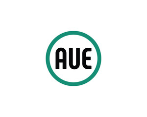 AUE logo design vector template
