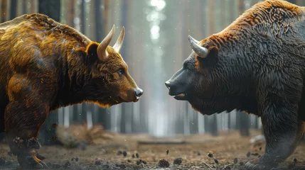 Foto auf Acrylglas Büffel buffalo in the zoo