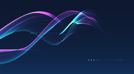 Abstract colored dynamic waves
