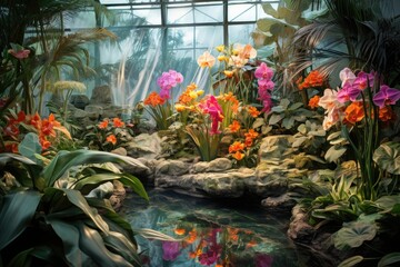 Immersed in Botanical Garden Extravaganza - obrazy, fototapety, plakaty