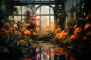Blooming Wonders: Botanical Garden Splendor - obrazy, fototapety, plakaty