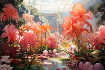 Botanical Bliss: Gardens in Full Bloom - obrazy, fototapety, plakaty