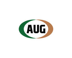 AUG logo design vector template