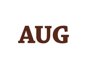 AUG logo design vector template