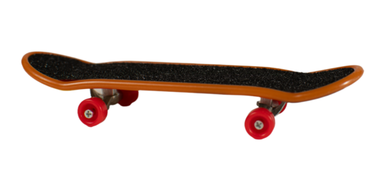 Orange and black skate, isolated on white background.