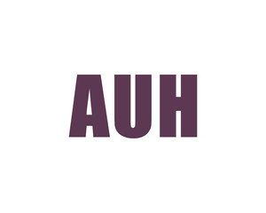 AUH logo design vector template