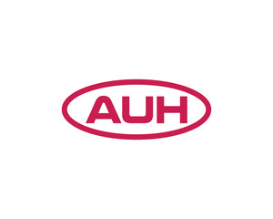 AUH logo design vector template