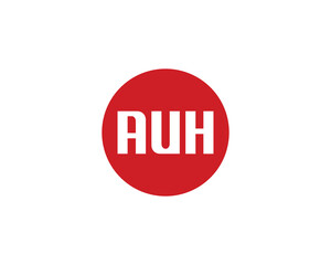 AUH logo design vector template