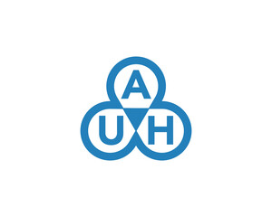 AUH logo design vector template