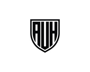 AUH logo design vector template