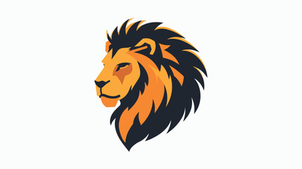 Stronger lion head logo design 