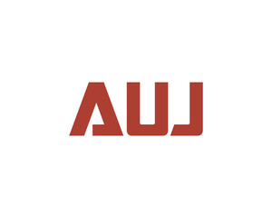 Obraz premium AUJ Logo design vector template