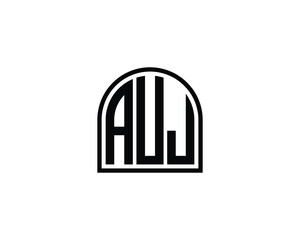 AUJ Logo design vector template