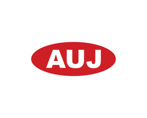 AUJ Logo design vector template