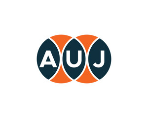 AUJ Logo design vector template