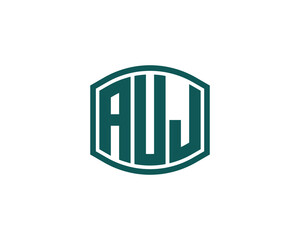 AUJ Logo design vector template