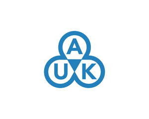 AUK logo design vector template