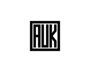 AUK logo design vector template