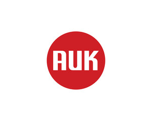 AUK logo design vector template