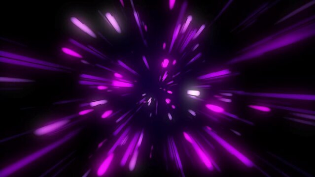 Abstract Neon Lines zooming background. Moving abstract background animation, computer motion graphic.