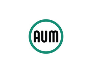 AUM logo design vector template