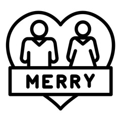 Vector Design Merry Mingle Icon Style